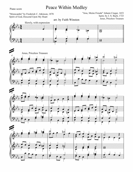 Peace Within Medley final score (arr. Faith Winston)