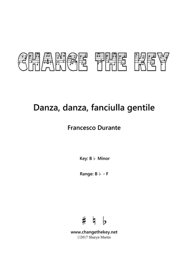 Danza, danza, fanciulla gentile Bb Minor (arr. S. Martin)