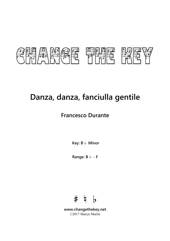 Danza, danza, fanciulla gentile Bb Minor (arr. S. Martin)