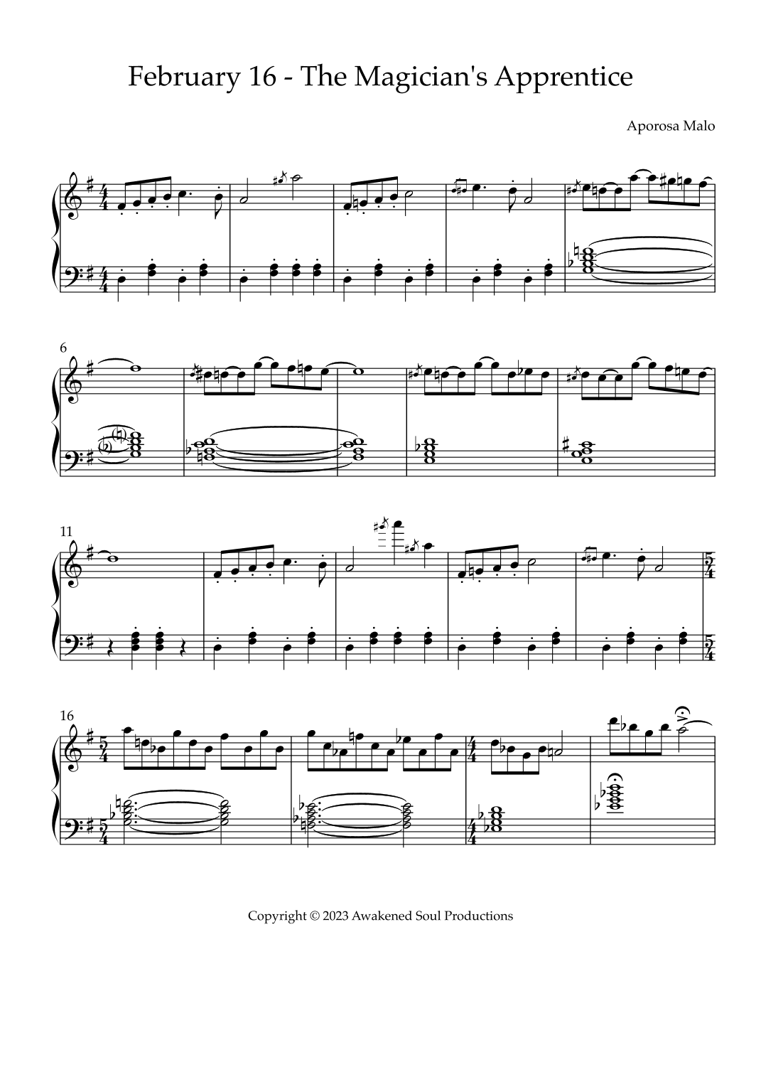 February 16 - The Magician's Apprentice