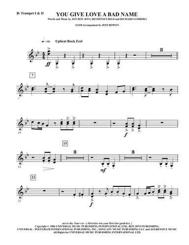 You Give Love A Bad Name (arr. Jeffrey Bowen)