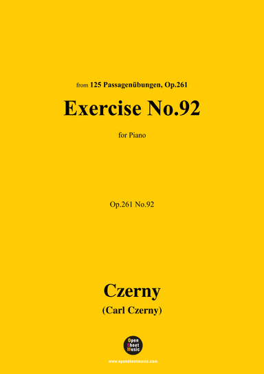 C. Czerny-Exercise No.92,Op.261 No.92 (arr. OSM Press)