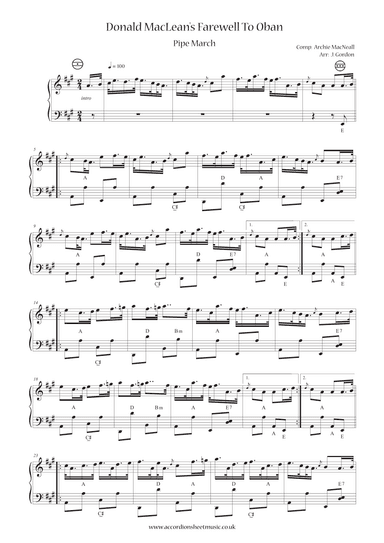 Donald MacLean's Farewell To Oban (arr. Julia Gordon)