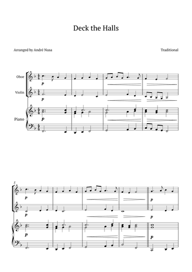 Deck the Halls (arr. André Nusa)