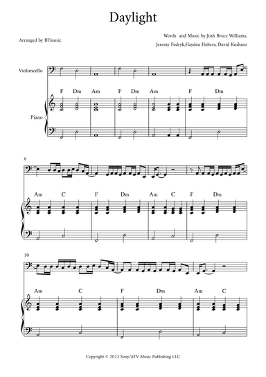 Daylight (arr. BTmusic)