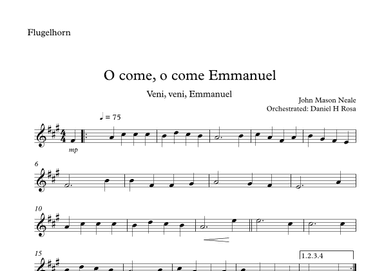 O come, o come Emmanuel - Veni, veni Emmanuel - Christmas Carol - Flugelhorn (arr. Daniel H Rosa)