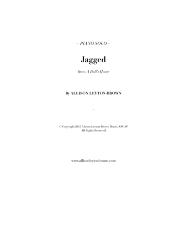 Jagged - Imaginative Piano Solo - by Allison Leyton-Brown
