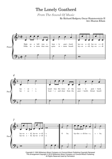 The Lonely Goatherd (arr. Sharon Ellam)