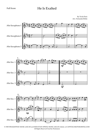 He Is Exalted (arr. Fernando Britto)