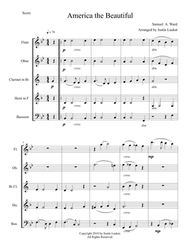 America the Beautiful (arr. Justin Laukat)