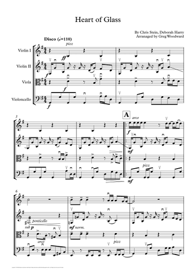 Heart Of Glass (arr. Greg Woodward)