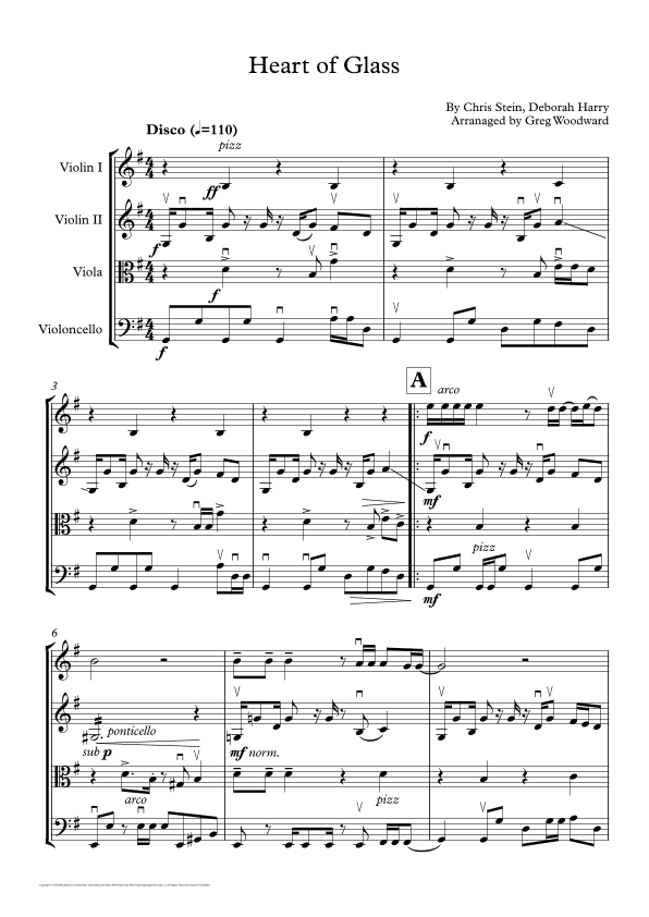 Heart Of Glass (arr. Greg Woodward)