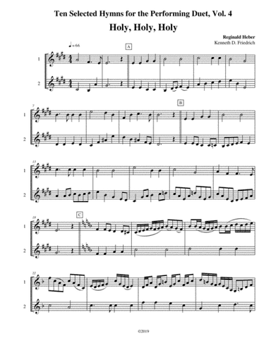 Ten Selected Hymns for the Performing Duet, Vol. 4 - clarinet and bass clarinet (arr. Kenneth D. Friedrich)