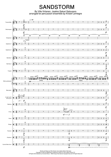 Sandstorm (arr. Kristof Lemiegre)