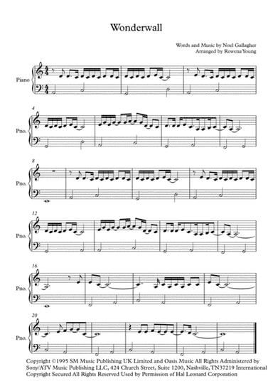 Wonderwall (arr. Rowena Young)