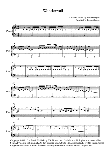 Wonderwall (arr. Rowena Young)