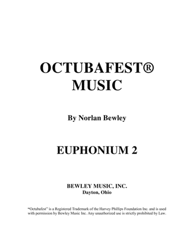 Octubafest Euphonium 2 Bass Clef Part Book - Tuba/Euphonium Quartet (arr. Norlan Bewley)