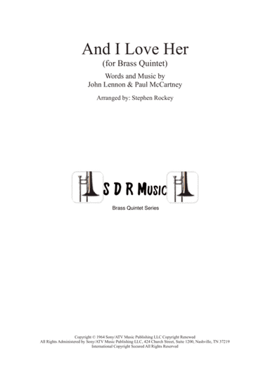 And I Love Her (arr. Stephen Rockey)