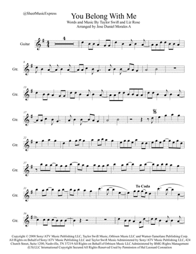 You Belong With Me (arr. Jose Daniel Morales A.)