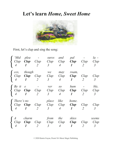 Home Sweet Home (black key notation) (arr. Dennis Frayne, Ruth Stevenson Alling)