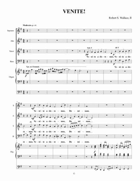 VENITE! (arr. RobertSWallace2)