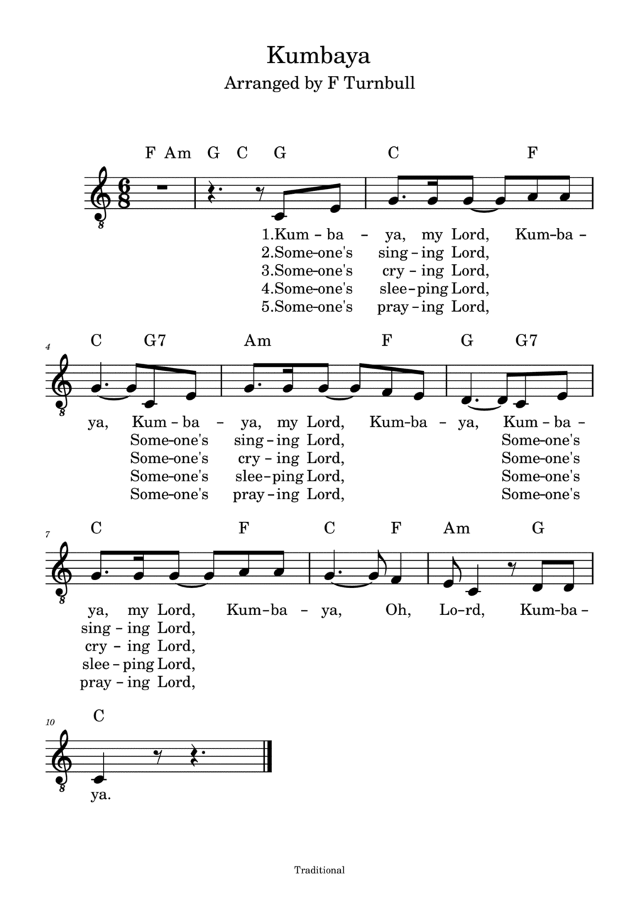 Kumbaya (arr. F Turnbull)