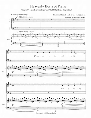 Heavenly Hosts of Praise (SATB Choral Arrangement) (arr. Rebecca Harker)