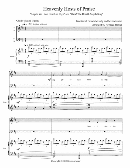 Heavenly Hosts of Praise (SATB Choral Arrangement) (arr. Rebecca Harker)