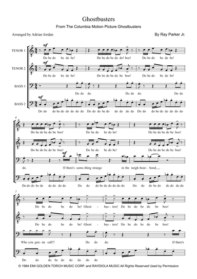 Ghostbusters (arr. Adrian Jordan)