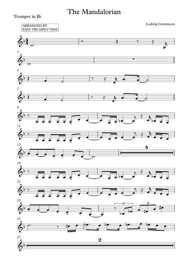 The Mandalorian (arr. Easy Trumpet Vidz)