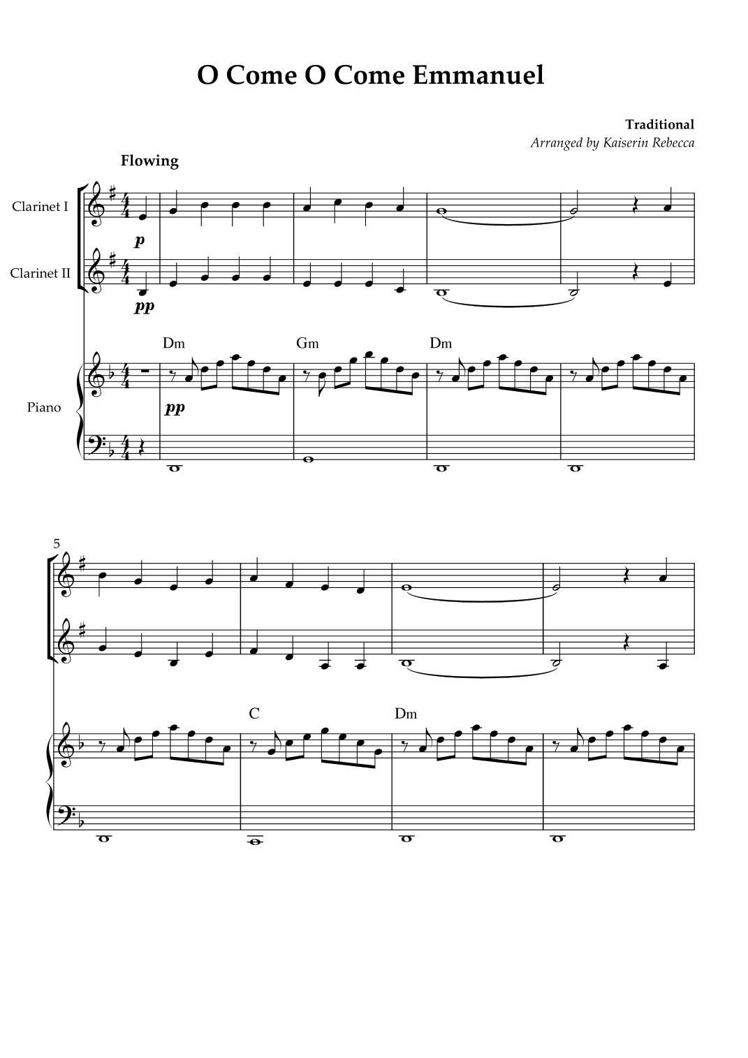O Come O Come Emmanuel (arr. Kaiserin Rebecca)