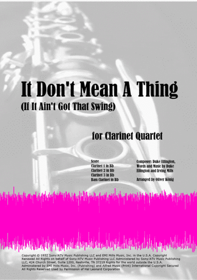 It Don't Mean A Thing (If It Ain't Got That Swing) (arr. Oliver König)