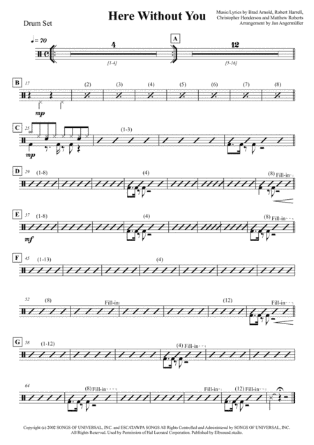 Here Without You (arr. Jan Angermüller)