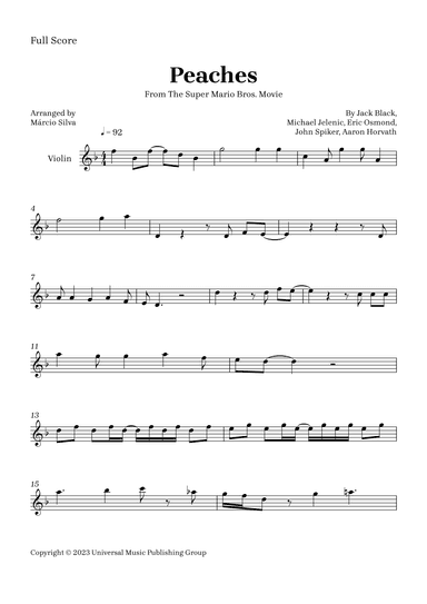 Peaches (arr. Márcio Silva)