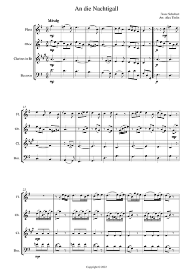 An die Nachtigall (arr. Alex Tinlin)