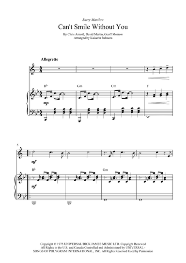 Can't Smile Without You (arr. Kaiserin Rebecca)