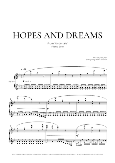 Hopes & Dreams Save The World His Theme (arr. Pedro Merendi)