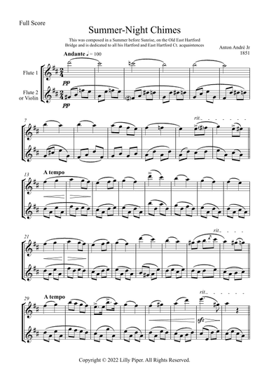 Summer Night Chimes (arr. Lilly Piper)