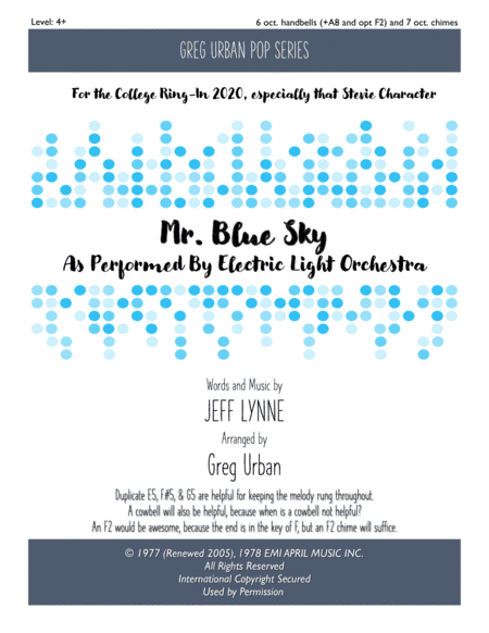 Mr. Blue Sky (arr. Greg Urban)