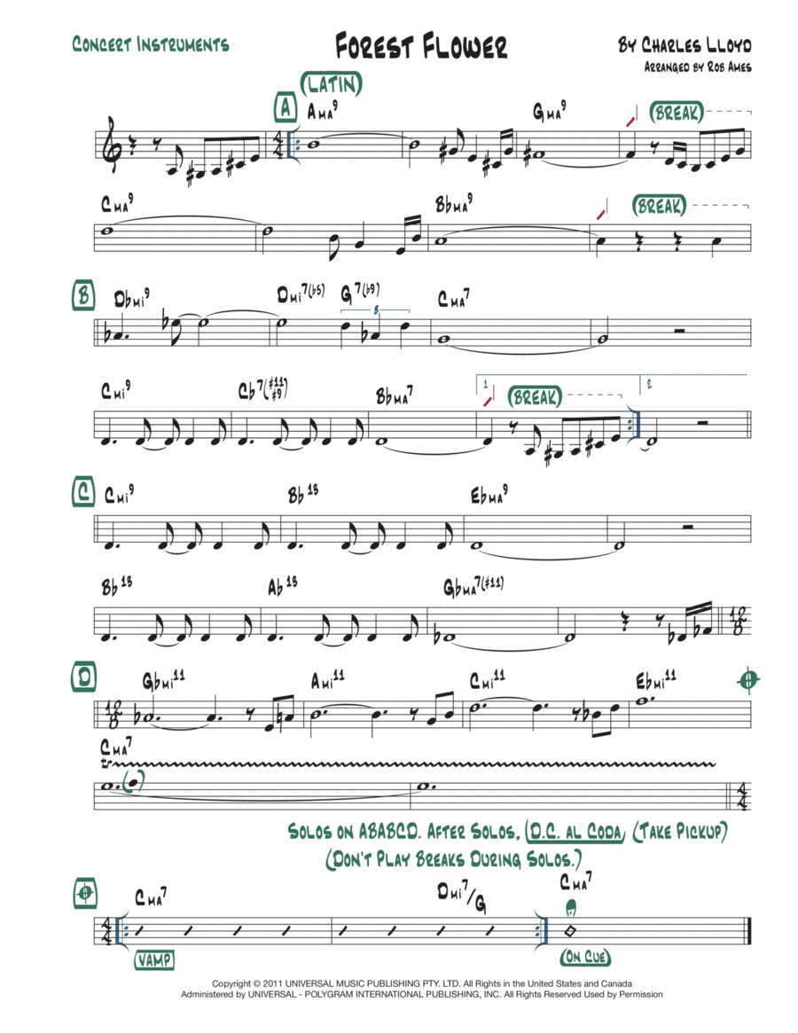 Forest Flower (arr. Rob Ames)
