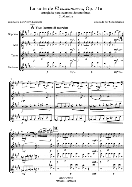 La suite de El cascanueces - 2. Marcha (arr. Sam Bateman)