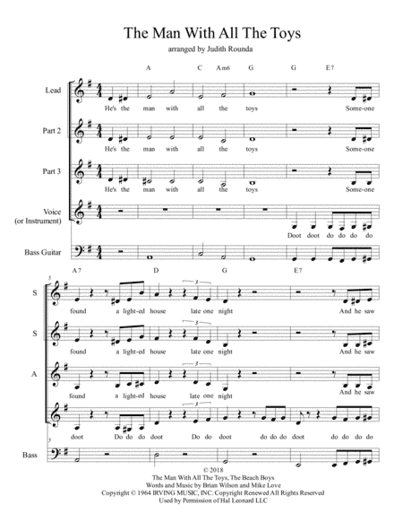 Man With All The Toys, The (arr. Judith Rounda)