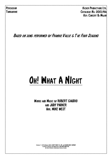 December 1963 (oh, What A Night) (arr. Mike West)