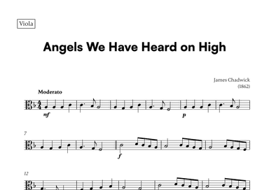 Angels we have heard on high (for Viola) (arr. Cadenza Editions)