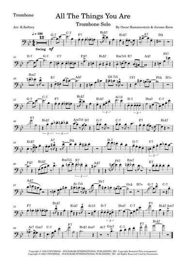 All The Things You Are (arr. Kyle Raftery)