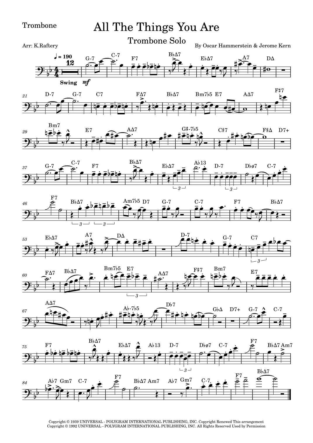 All The Things You Are (arr. Kyle Raftery)