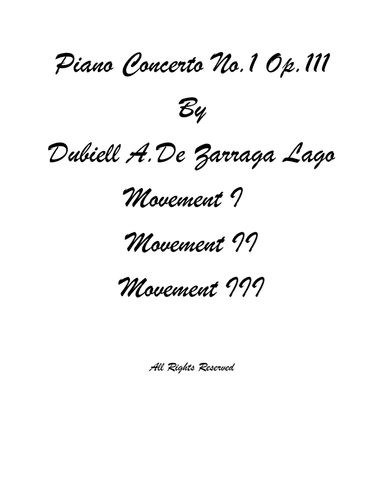 Piano Concerto  No.1 C# Minor Op.111