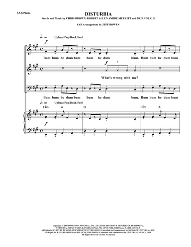 Disturbia (arr. Jeffrey Bowen)