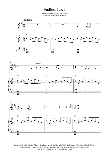 Endless Love (arr. Kaiserin Rebecca)