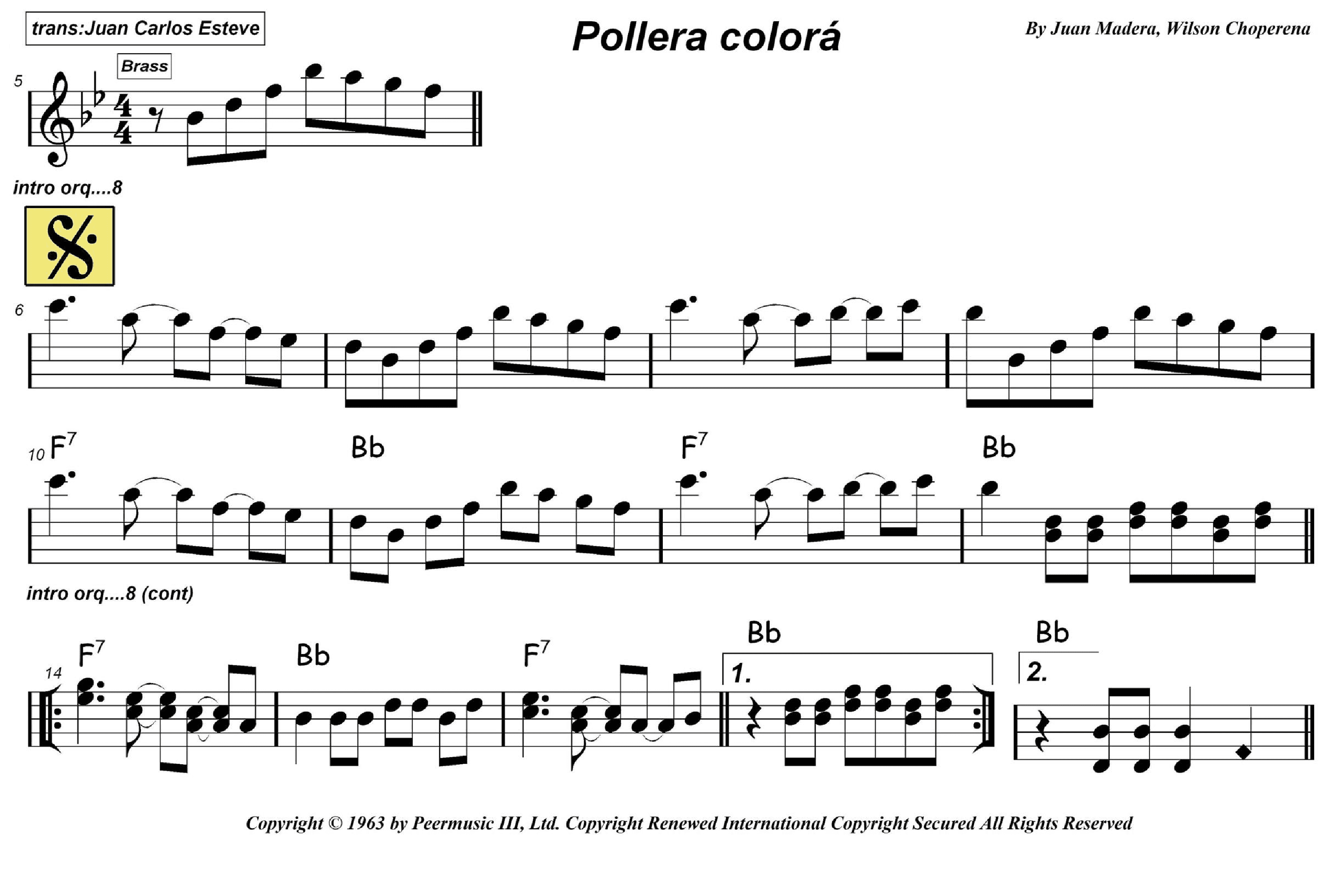 La Pollera Colorá (arr. juan carlos esteve / Gran Coda)